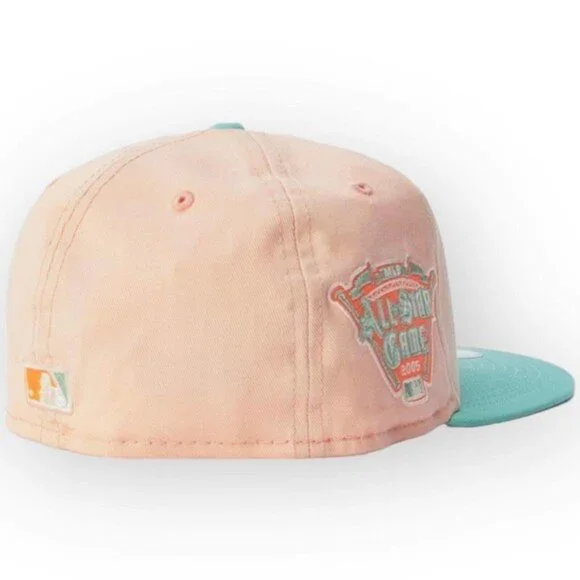 New Era Detroit Tigers Peach Mint 59FIFTY Fitted Hat 2005 All-Star Patch 7 3/8 - Picture 2 of 5